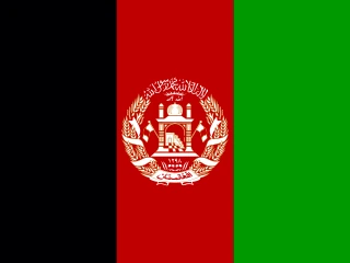 Afghanistan flag, representative of Dari