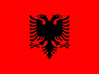 Albania flag, representative of Gheg