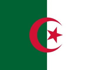 Algeria flag, representative of Arabic Algerian