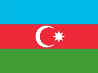 Azerbaijan flag, representative of Azerbaijani