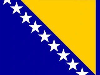 Bosnia and Herzegovina flag, representative of Bosnian