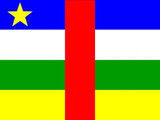 Central African Republic flag, representative of Sango