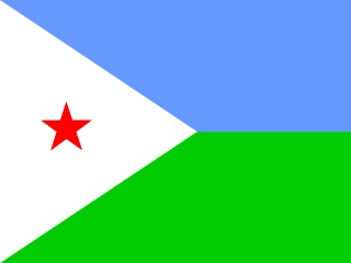 Djibouti flag, representative of Afar