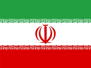 Iran flag, representative of Persian (Farsi)