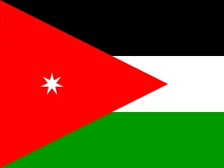 Jordan flag, representative of Arabic Jordanian