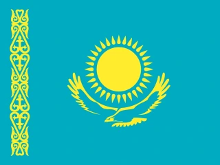 Kazakhstan flag, representative of Kazakh