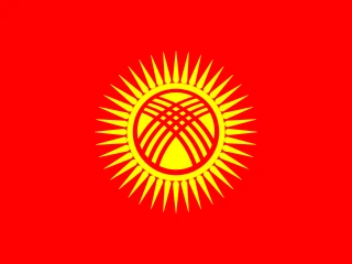 Kyrgyzstan flag, representative of Kyrgyz