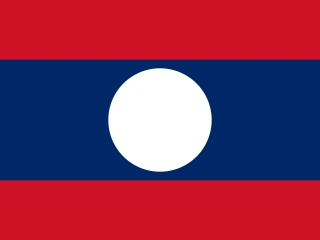 Laos flag, representative of Lao