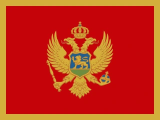 Montenegro flag, representative of Montenegrin