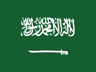 Saudi Arabia flag, representative of Arabic