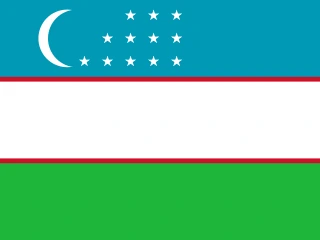 Uzbekistan flag, representative of Uzbek